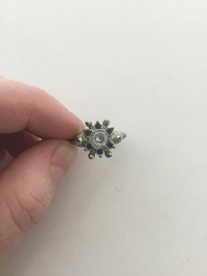 Avon marked fashion silver tone ring