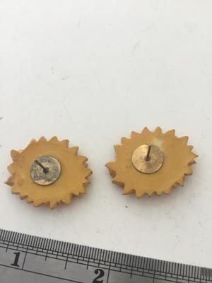 Yellow flower stud earrings