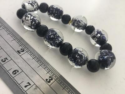 Black beaded stretchy beautiful bracelet