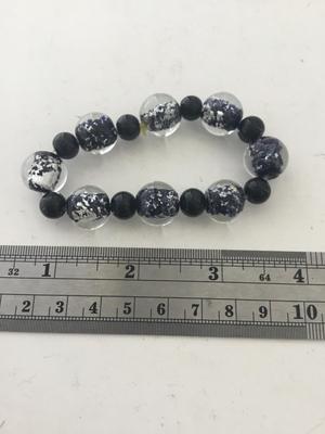 Black beaded stretchy beautiful bracelet