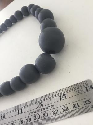 Gray beaded fashion necklace