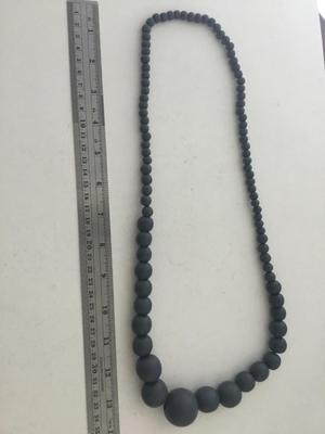 Gray beaded fashion necklace