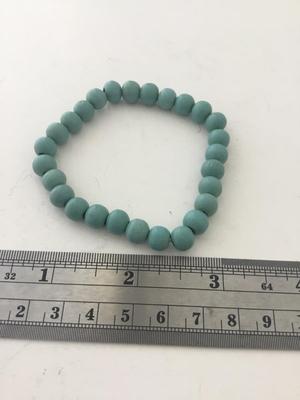Light blue beaded stretchy fashion bracelet