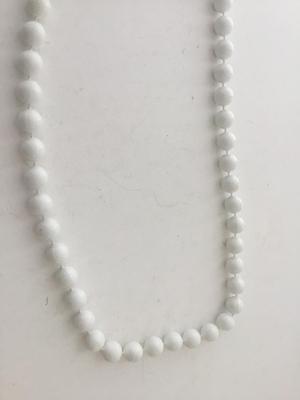White beaded fashion necklace