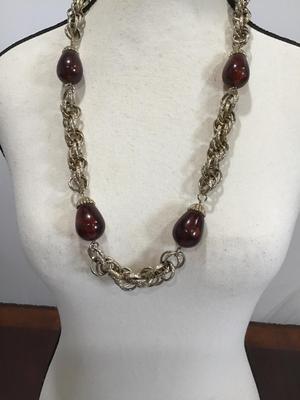 Pegasus, Coro, vintage statement, necklace, Faux amber