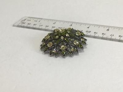 Beautiful Green Domed Brooch