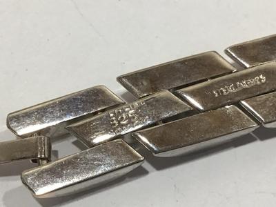 Chunky Hidden Link Wide Sterling Long Bracelet Mens
