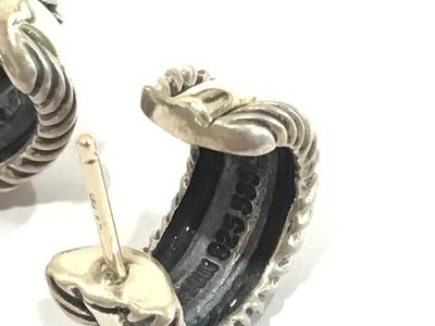 14 k- 585/925 Earrings Authentic David Yurman Cable Huggie Hoop