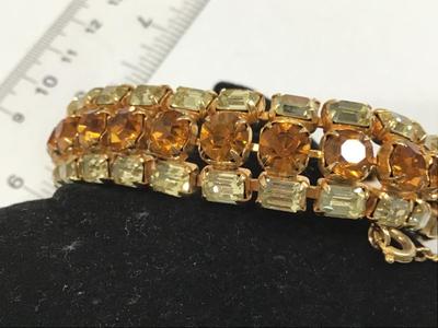 Gorgeous Rhinestone Locking Vintage Bracelet