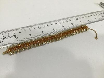 Gorgeous Rhinestone Locking Vintage Bracelet