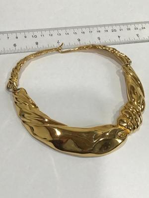 Unique Gold Tone Collar Necklace