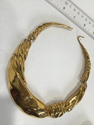 Unique Gold Tone Collar Necklace