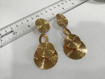 Large Gold Tone Statement Earrings