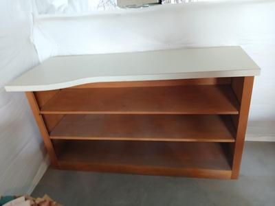 Vintage Wooden Store Counter with Laminate Top