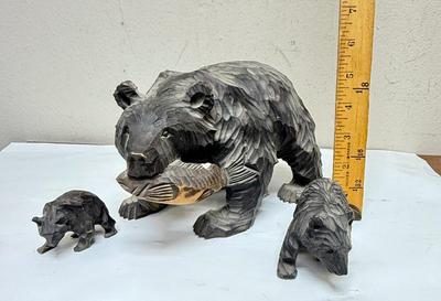 Sale Photo Thumbnail #95: In good condition except for a chip missing from the bottom of one of the cub's foot. Doesn't show when standing.