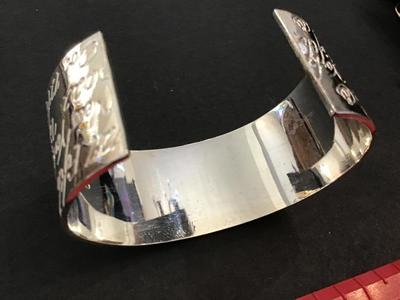 Not Authentic Fashion Cuff Silver Plated