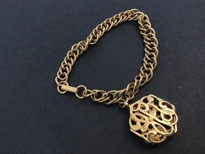 Vintage Monogram Charm Bracelet