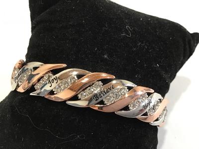 Solid Copper Healing Waves Swarovaski crystal