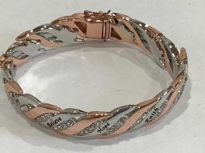Solid Copper Healing Waves Swarovaski crystal