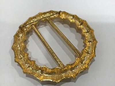 Large Gold Tone Statement Brooch