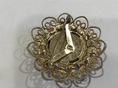 Large Brooch Baroque Pearl Faux