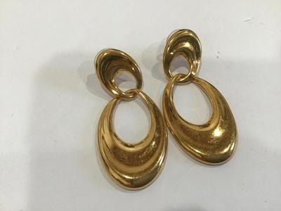 Gold Door Knocker Earrings