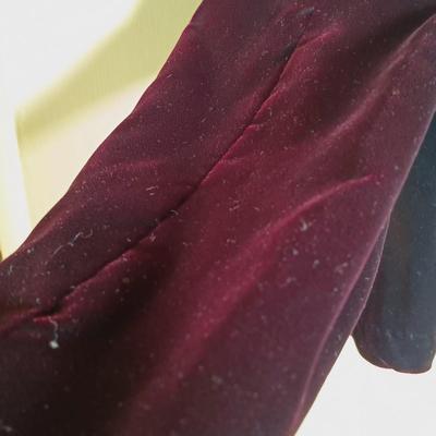 LOT 163L: Dave & Johnny Red Velvet Jacket with D'avis Black Velvet Cropped Jacket & Black Velvet Opera Coat with Red Collar