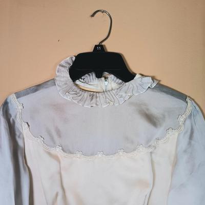 LOT 167L: Vintage Empire Waist Victorian Wedding Gown