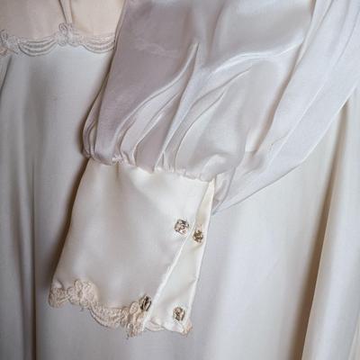 LOT 167L: Vintage Empire Waist Victorian Wedding Gown
