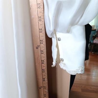 LOT 167L: Vintage Empire Waist Victorian Wedding Gown
