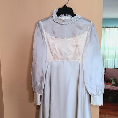 LOT 167L: Vintage Empire Waist Victorian Wedding Gown