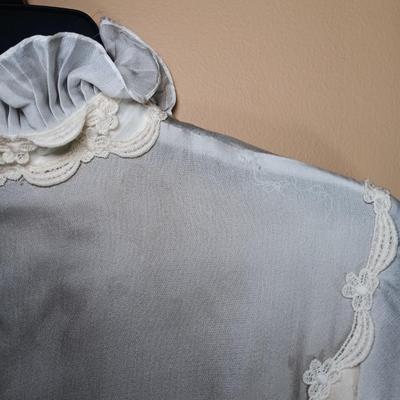 LOT 167L: Vintage Empire Waist Victorian Wedding Gown
