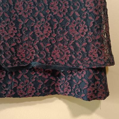 LOT 168L: Dana Bachman Lace Dress Sz Large, Esther Pomerantz Beaded Top & Lace Top Dress