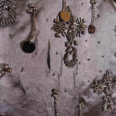 LOT 168L: Dana Bachman Lace Dress Sz Large, Esther Pomerantz Beaded Top & Lace Top Dress