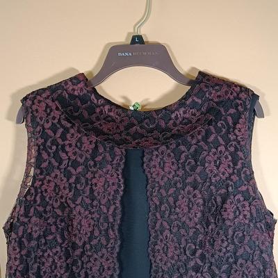 LOT 168L: Dana Bachman Lace Dress Sz Large, Esther Pomerantz Beaded Top & Lace Top Dress