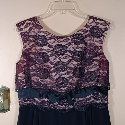 LOT 168L: Dana Bachman Lace Dress Sz Large, Esther Pomerantz Beaded Top & Lace Top Dress