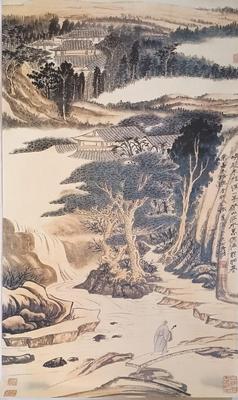 LOT 172L: Calendar Featuring Removable Art Work by Zhang Daqian