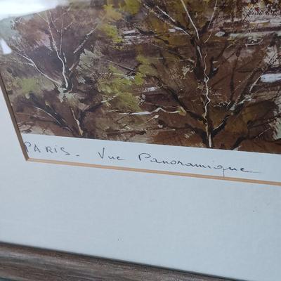 LOT 175L: Framed Maurice Legendre Print Titled Paris, Vue Panoramique