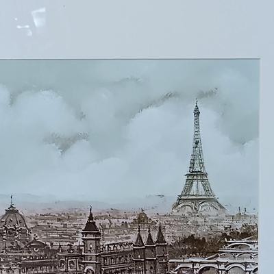 LOT 175L: Framed Maurice Legendre Print Titled Paris, Vue Panoramique