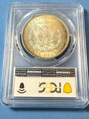 PCGS CERTIFIED 1890 MS63 TONED MORGAN SILVER DOLLAR AS PICTURED.
