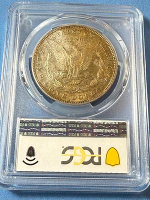 PCGS CERTIFIED 1890 MS62 TONED MORGAN SILVER DOLLAR AS PICTURED.