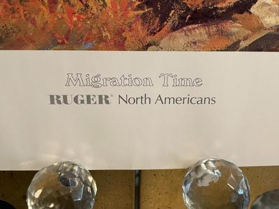 Migration Time Lithograph Signed by Artist Leon Parson 758/950 18" x 24" Unframed Shipped in a Tube.