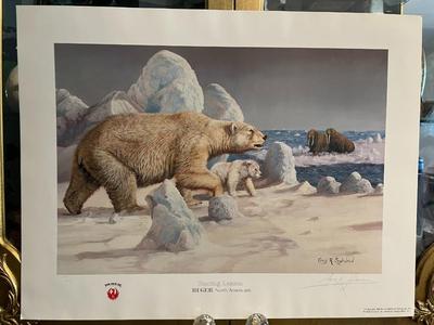 Hunting Lesson Lithograph by Gary Swanson Artist Signed 758/950 18" x 24" Unframed Shipped in a Tube.