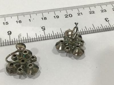 Screw Back Rhinestone Vintage Earrings