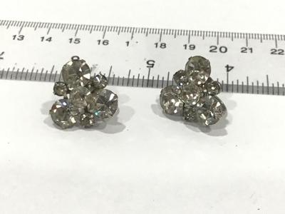 Screw Back Rhinestone Vintage Earrings