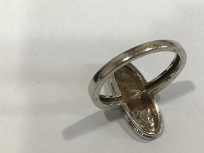 925 Sterling Oval Opal Ring 7.5