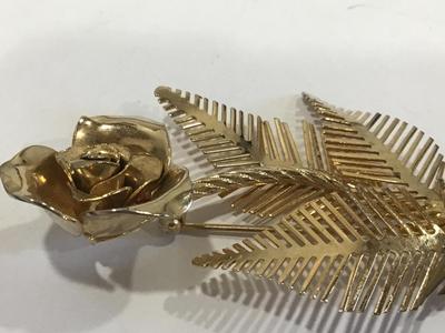 Vintage Metal Rose Pin
