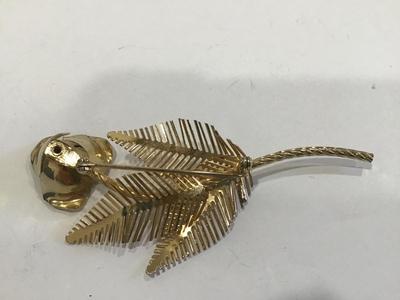 Vintage Metal Rose Pin