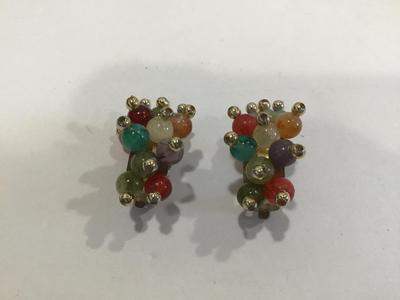 Vintage Faux Bead Earrings