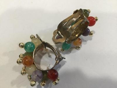 Vintage Faux Bead Earrings